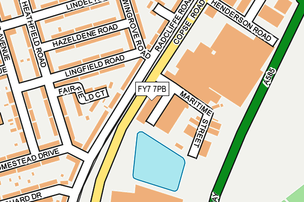 FY7 7PB map - OS OpenMap – Local (Ordnance Survey)