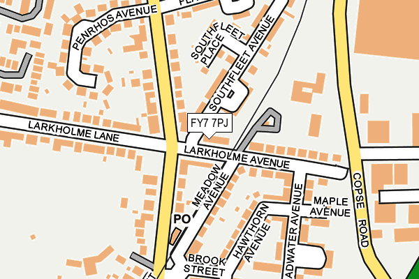 FY7 7PJ map - OS OpenMap – Local (Ordnance Survey)