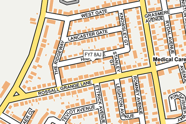 FY7 8AJ map - OS OpenMap – Local (Ordnance Survey)