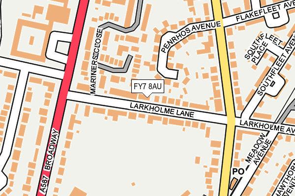 FY7 8AU map - OS OpenMap – Local (Ordnance Survey)