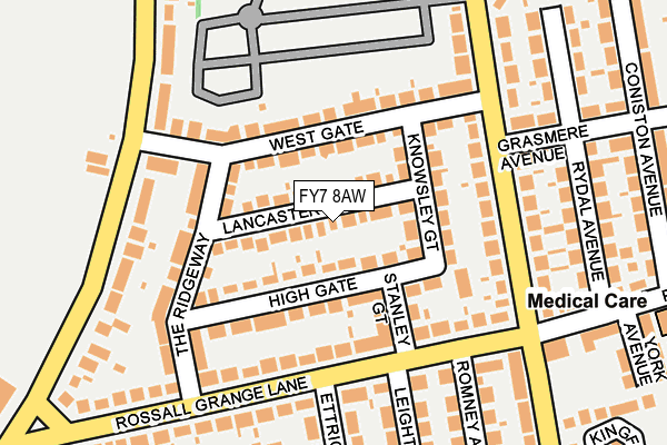 FY7 8AW map - OS OpenMap – Local (Ordnance Survey)