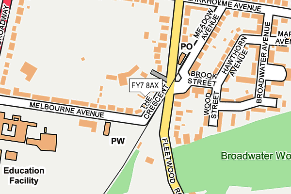 FY7 8AX map - OS OpenMap – Local (Ordnance Survey)