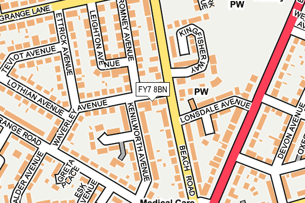 FY7 8BN map - OS OpenMap – Local (Ordnance Survey)