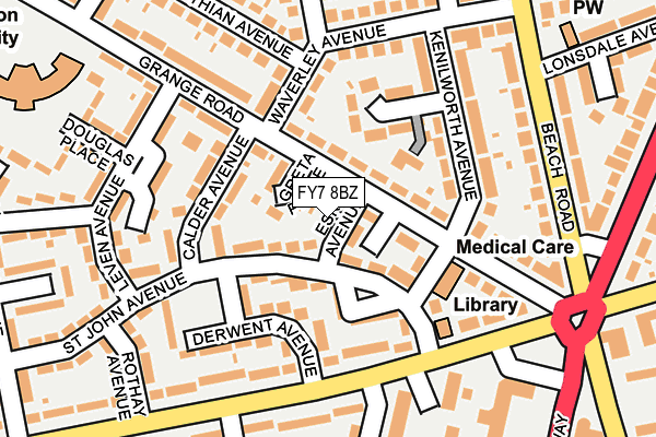 FY7 8BZ map - OS OpenMap – Local (Ordnance Survey)