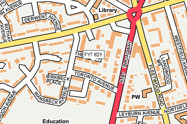 FY7 8DY map - OS OpenMap – Local (Ordnance Survey)