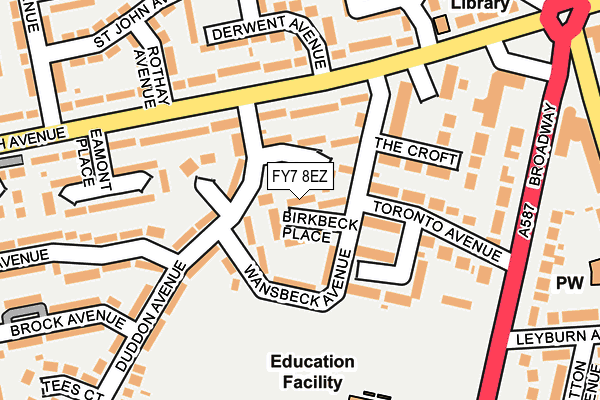 FY7 8EZ map - OS OpenMap – Local (Ordnance Survey)