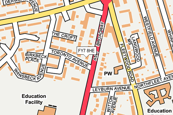 FY7 8HE map - OS OpenMap – Local (Ordnance Survey)