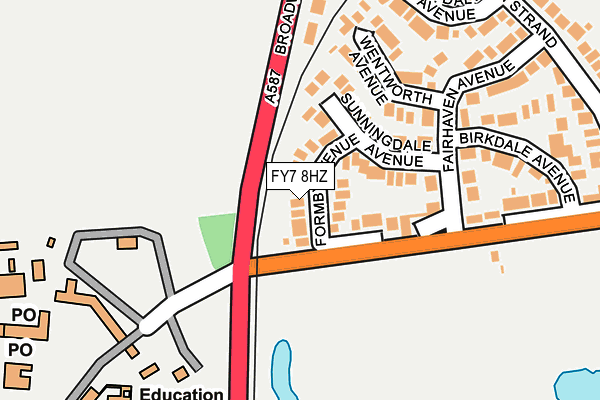 FY7 8HZ map - OS OpenMap – Local (Ordnance Survey)