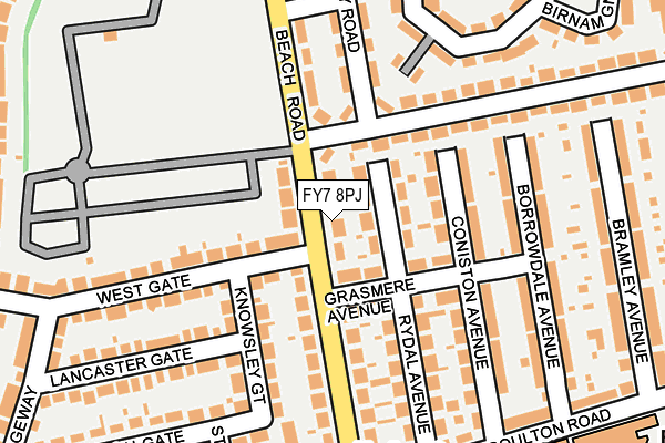 FY7 8PJ map - OS OpenMap – Local (Ordnance Survey)