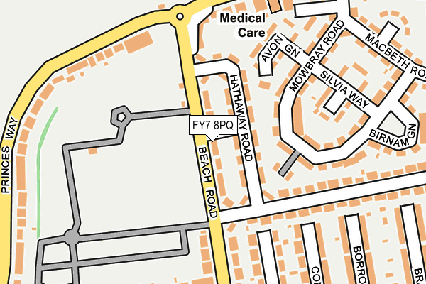 FY7 8PQ map - OS OpenMap – Local (Ordnance Survey)