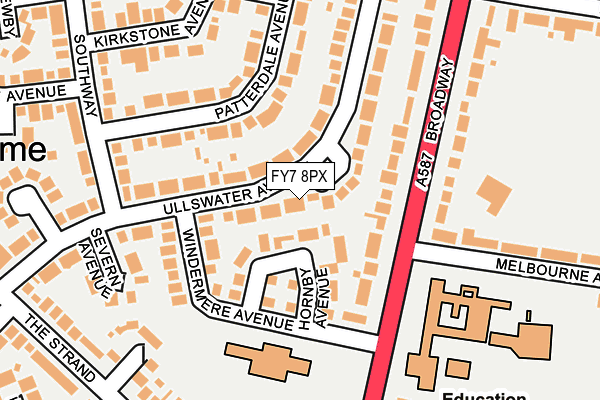 FY7 8PX map - OS OpenMap – Local (Ordnance Survey)