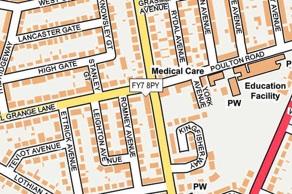 FY7 8PY map - OS OpenMap – Local (Ordnance Survey)