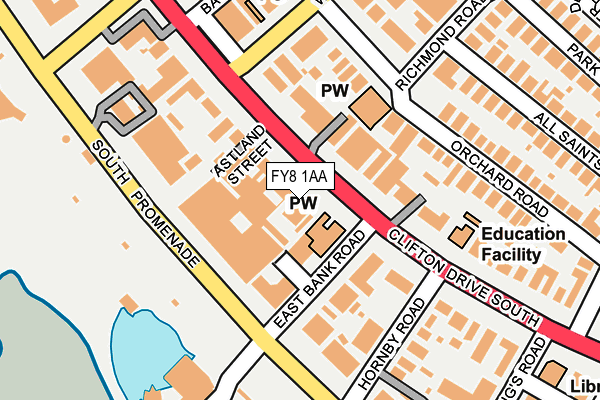 FY8 1AA map - OS OpenMap – Local (Ordnance Survey)