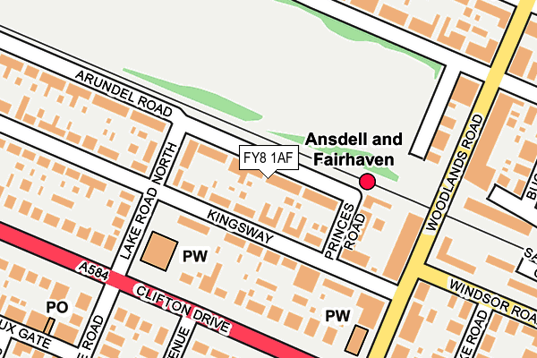 FY8 1AF map - OS OpenMap – Local (Ordnance Survey)
