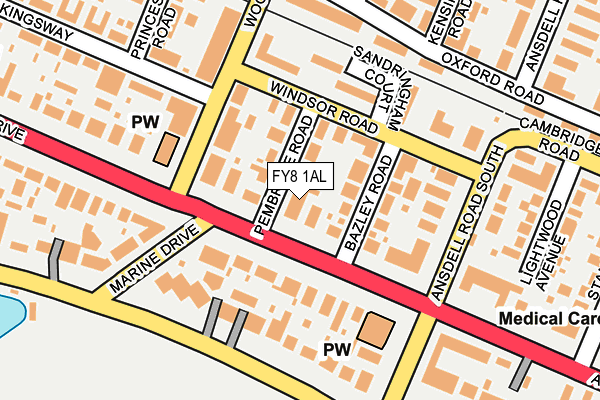FY8 1AL map - OS OpenMap – Local (Ordnance Survey)