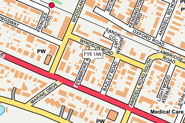 FY8 1AN map - OS OpenMap – Local (Ordnance Survey)