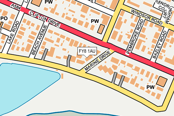 FY8 1AU map - OS OpenMap – Local (Ordnance Survey)