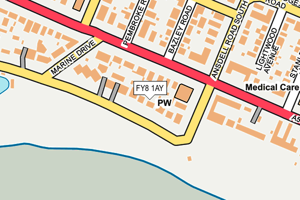 FY8 1AY map - OS OpenMap – Local (Ordnance Survey)