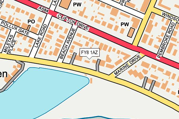 FY8 1AZ map - OS OpenMap – Local (Ordnance Survey)