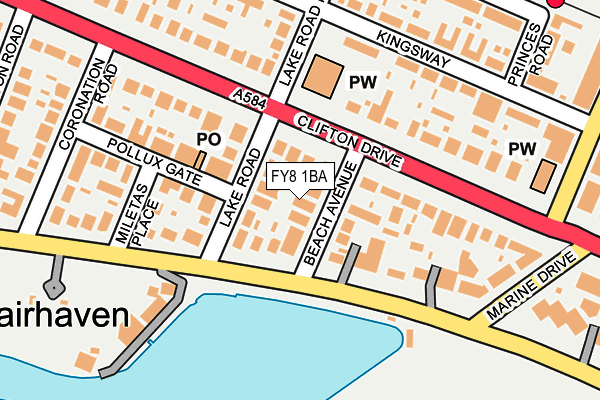 FY8 1BA map - OS OpenMap – Local (Ordnance Survey)