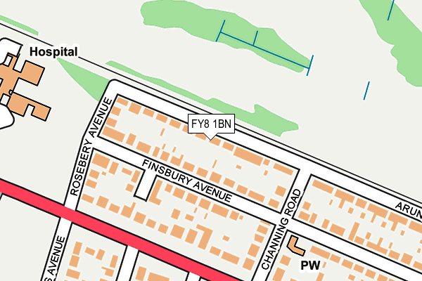 FY8 1BN map - OS OpenMap – Local (Ordnance Survey)