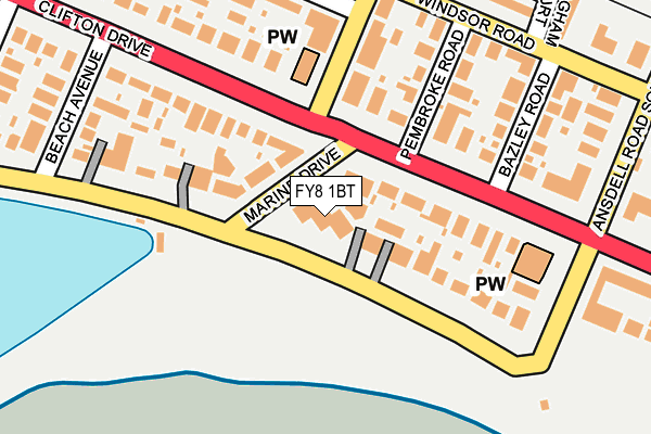 FY8 1BT map - OS OpenMap – Local (Ordnance Survey)