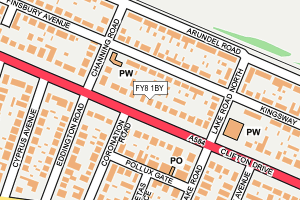 FY8 1BY map - OS OpenMap – Local (Ordnance Survey)