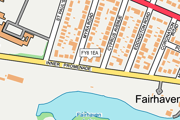 FY8 1EA map - OS OpenMap – Local (Ordnance Survey)