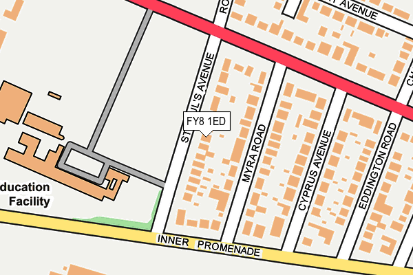 FY8 1ED map - OS OpenMap – Local (Ordnance Survey)