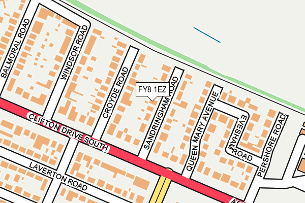 FY8 1EZ map - OS OpenMap – Local (Ordnance Survey)