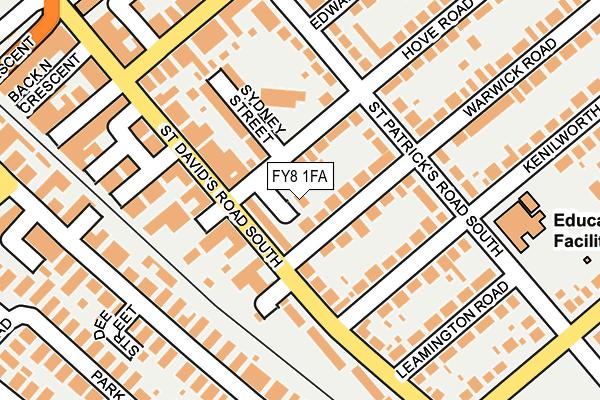 FY8 1FA map - OS OpenMap – Local (Ordnance Survey)