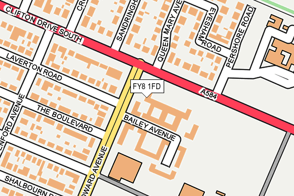 FY8 1FD map - OS OpenMap – Local (Ordnance Survey)