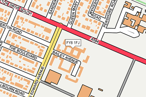 FY8 1FJ map - OS OpenMap – Local (Ordnance Survey)