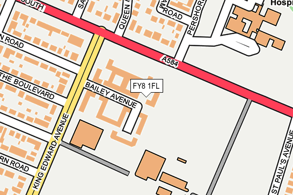 FY8 1FL map - OS OpenMap – Local (Ordnance Survey)