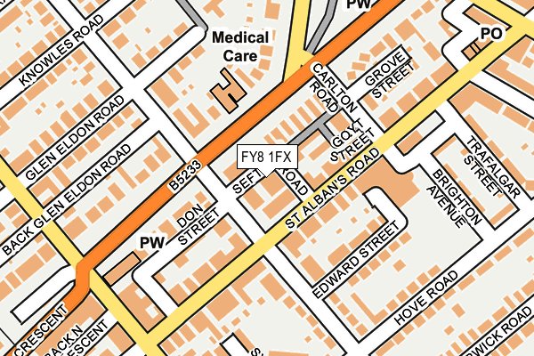 FY8 1FX map - OS OpenMap – Local (Ordnance Survey)