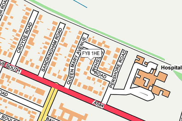 FY8 1HE map - OS OpenMap – Local (Ordnance Survey)