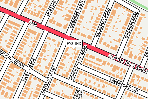 FY8 1HX map - OS OpenMap – Local (Ordnance Survey)