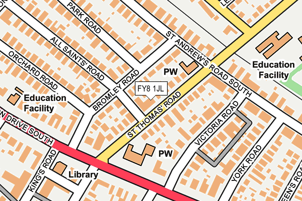 FY8 1JL map - OS OpenMap – Local (Ordnance Survey)