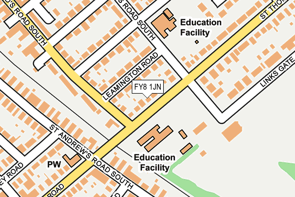 FY8 1JN map - OS OpenMap – Local (Ordnance Survey)