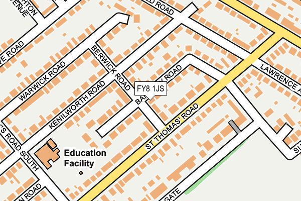 FY8 1JS map - OS OpenMap – Local (Ordnance Survey)