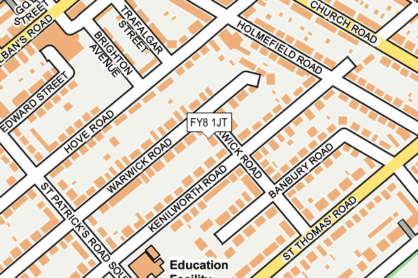 FY8 1JT map - OS OpenMap – Local (Ordnance Survey)