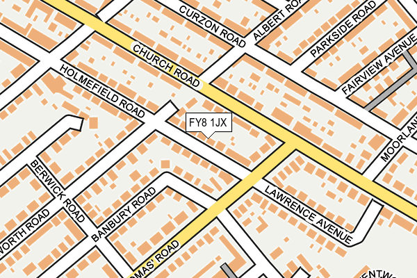 FY8 1JX map - OS OpenMap – Local (Ordnance Survey)
