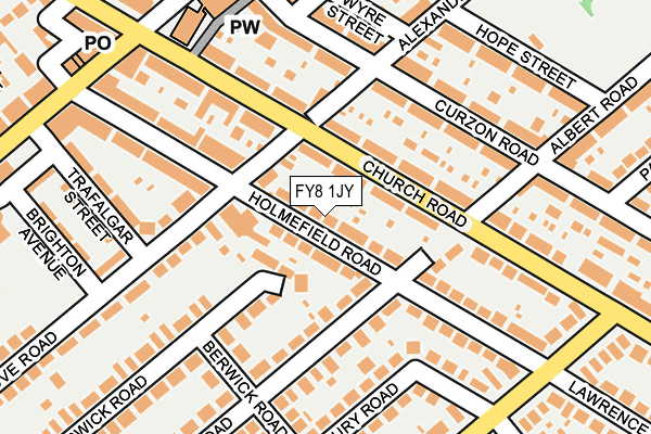 FY8 1JY map - OS OpenMap – Local (Ordnance Survey)