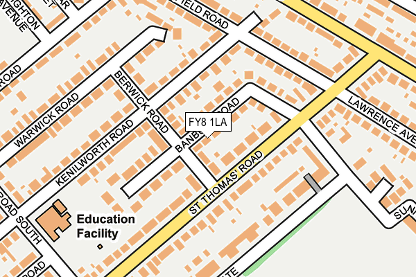 FY8 1LA map - OS OpenMap – Local (Ordnance Survey)