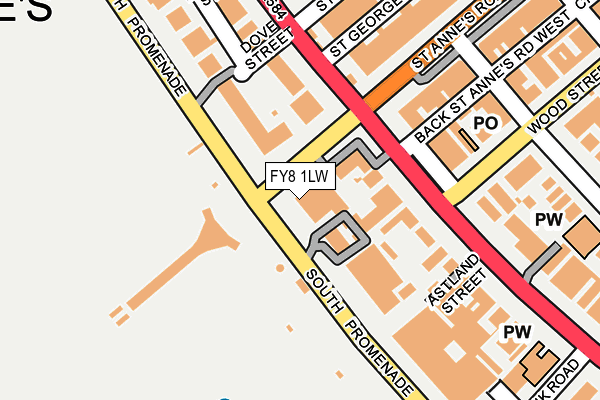 FY8 1LW map - OS OpenMap – Local (Ordnance Survey)