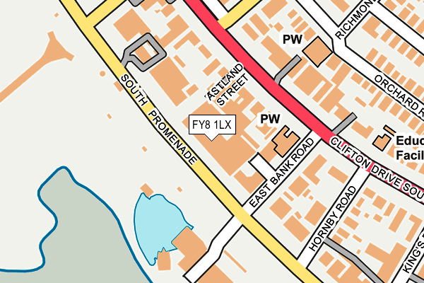 FY8 1LX map - OS OpenMap – Local (Ordnance Survey)