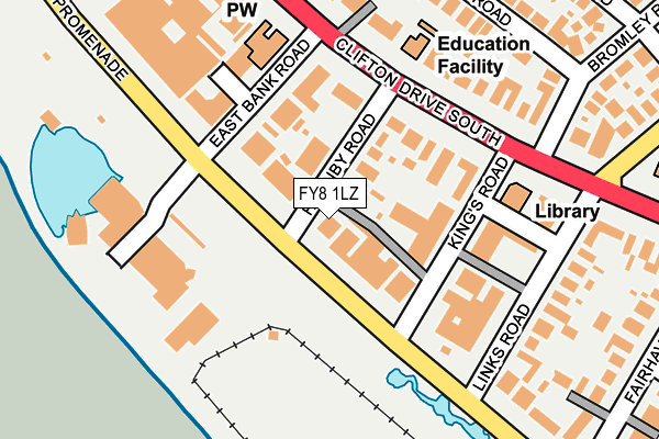 FY8 1LZ map - OS OpenMap – Local (Ordnance Survey)