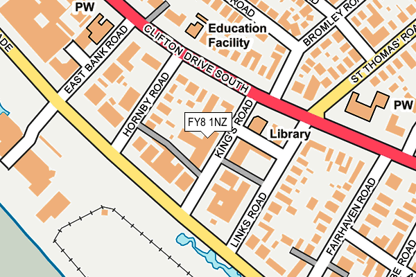FY8 1NZ map - OS OpenMap – Local (Ordnance Survey)