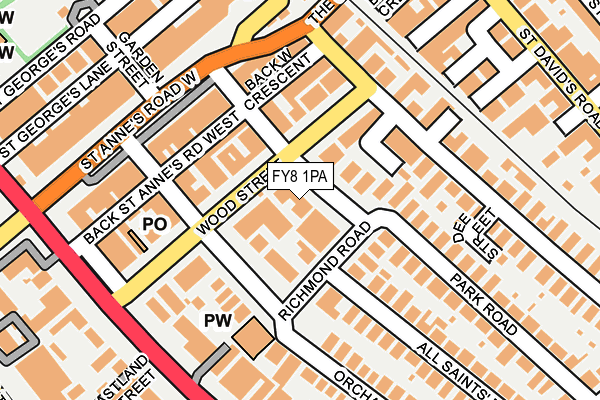 FY8 1PA map - OS OpenMap – Local (Ordnance Survey)