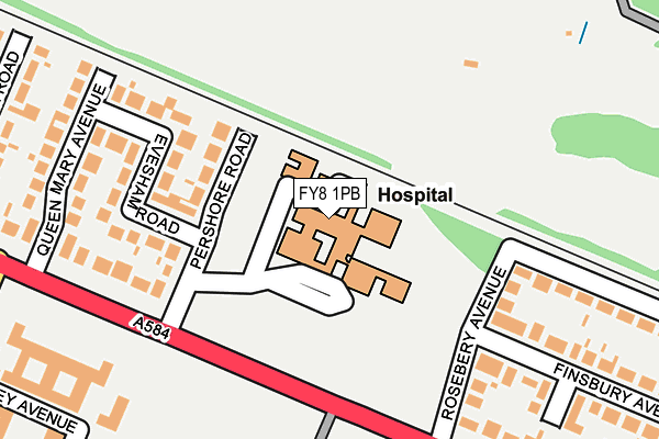 FY8 1PB map - OS OpenMap – Local (Ordnance Survey)